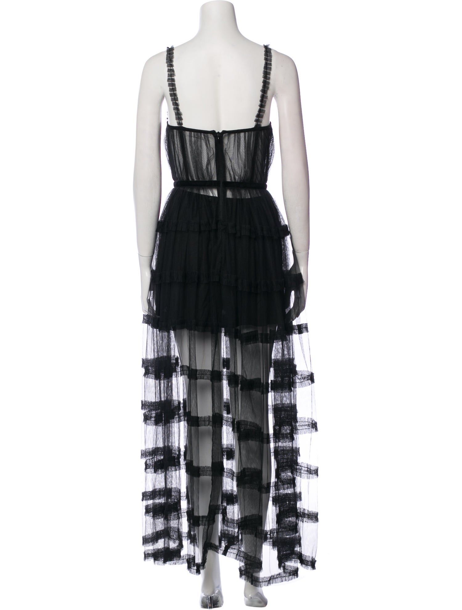 SAU LEE Square Neckline Long Dress